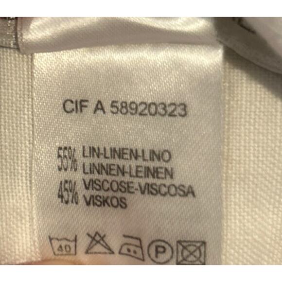 COTE' FEMME VINTAGE 90s Y2K Assymetrical Linen/Viscose Grommet Tie Midi Skirt 8 - Picture 5 of 7